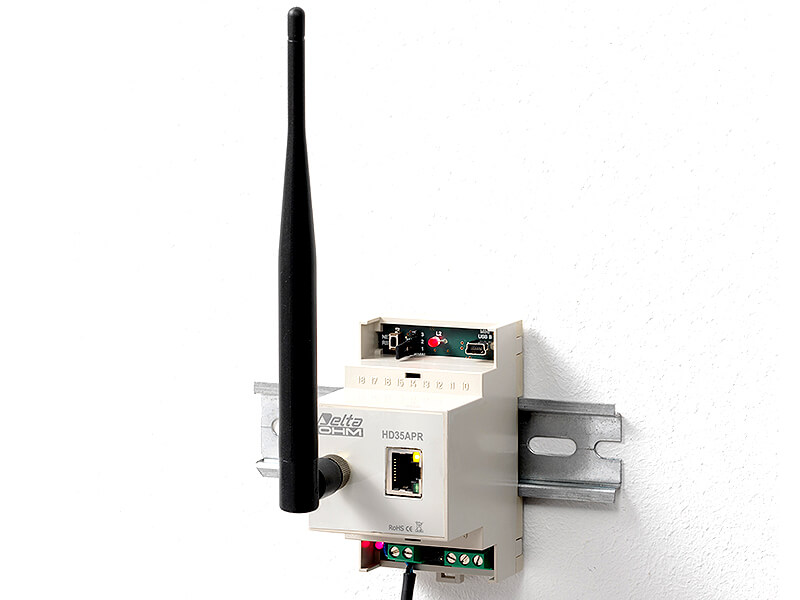 Senseca HD35APR Stacja bazowa do montażu na szynie DIN - USB, RS485 ModBus-RTU i Ethernet