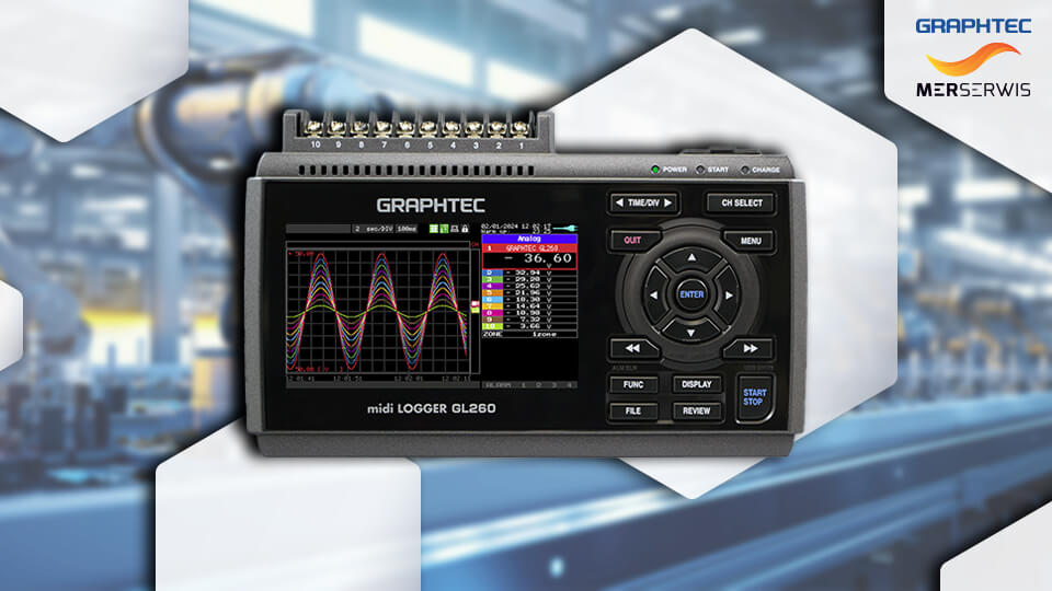 Wielokanałowy rejestrator danych Graphtec GL260