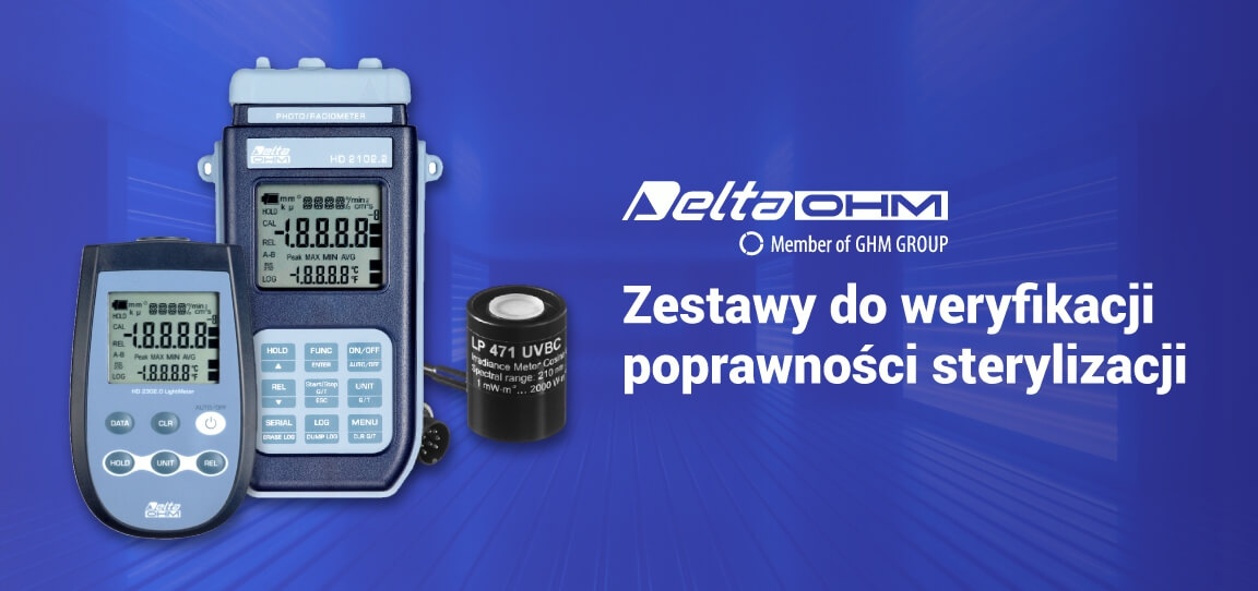 Weryfikacja poprawności sterylizacji z sondą radiometryczną - Delta OHM