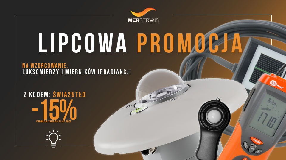 [ZAKOŃCZONE] Kod promocyjny na wzorcowanie luksomierzy i mierników irradiancji