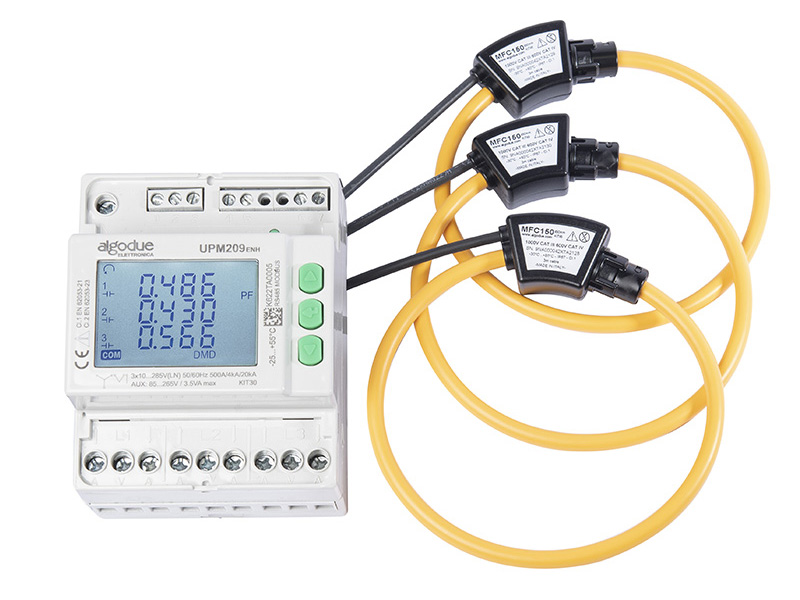 Algodue UPM209RGW Trójfazowy analizator parametrów sieci z cewkami Rogowskiego SMART KIT