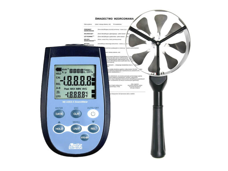 Senseca HD2303.1 Termoanemometr z sondą wiatrakową 100 mm