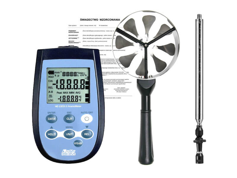 Senseca HD2303.2 Termoanemometr z sondą wiatrakową 100 mm i wysięgnikiem