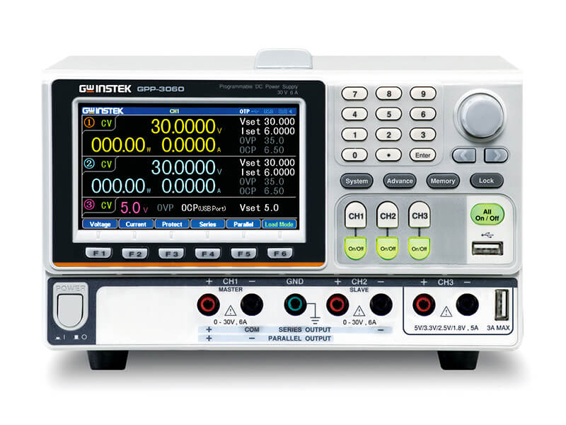 GW Instek GPP-3060L Programowalny zasilacz trójkanałowy DC USB+LAN