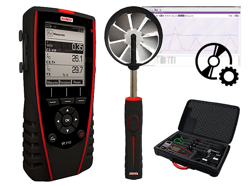 Kimo VT 210 Anemometr + Termohigrometr Zestaw START