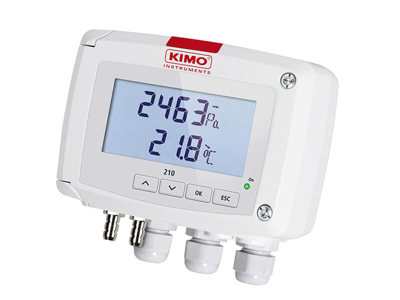Sauermann-Kimo CP 211 Przetwornik ciśnienia różnicowego i temperatury, zakres +/- 100 Pa