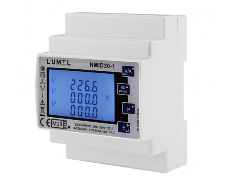 Lumel NMID30-1 Miernik energii sieci 1- i 3-faz. z certyfikatem MID 1/5A