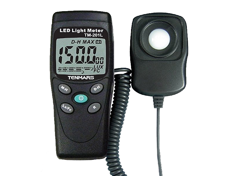 Tenmars TM201L Luksomierz 0,1~200 000 lx do diod LED ze świadectwem wzorcowania