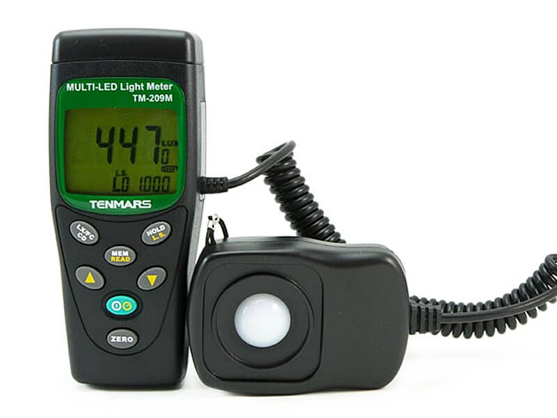 Tenmars TM209M Luksomierz 0,01~400000 lx do światła zwykłego i diod LED + świadectwo wzorcowania