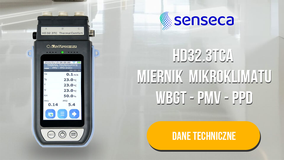 Senseca HD32.3TCA Miernik mikroklimatu WBGT - PMV - PPD