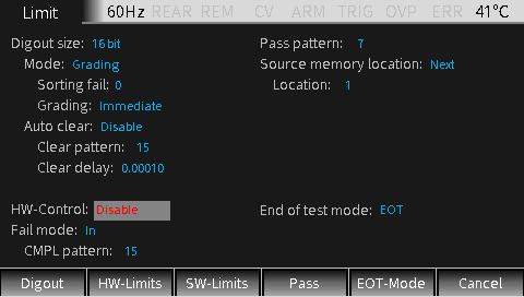 gwinstek funkcja limit