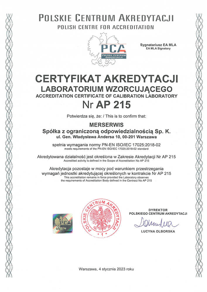 Merserwis PCA AP215